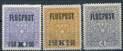 1918 r. Austria  Mi 247 - 249*