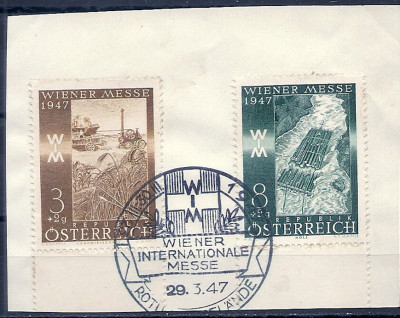 1947 r. Austria  Mi 727 - 728