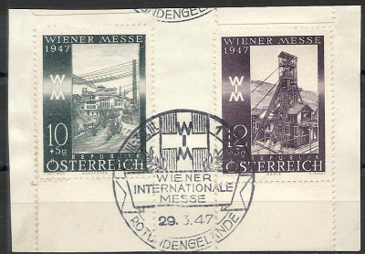 1947 r. Austria  Mi 729 - 730