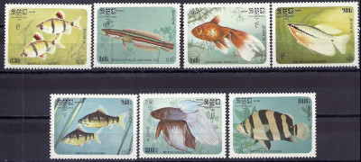 1986 r Kambodża Mi 731 - 737**