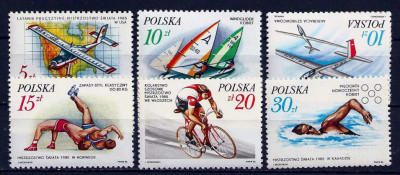 1986 r. Ark 2894 - 2899**. 6 Ark po 30 znaczk&oacute;w