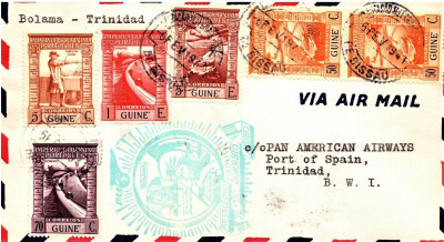 GWINEA PORTUGALSKA 1941-koperta lotnicza FFC-RZADKA!