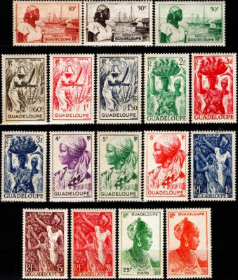 GWADELUPA 1947 MNH**-kompletna seria.