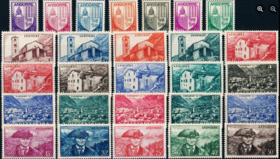 ANDORRA 1944-1946 MNH**- kompletna seria.