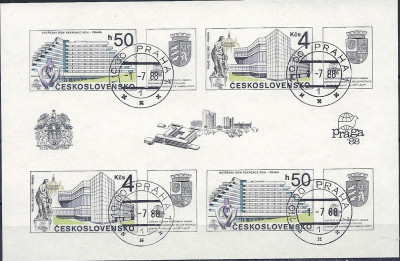 1988 r Czechosłowacja Ark 2963 - 2966**kas
