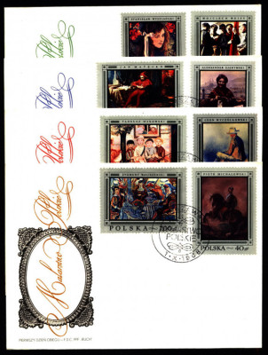 FDC 1968 S-381 Fi 1717-1724 Malarstwo polskie