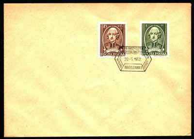 FDC 1952 S-033 Fi 603-604 Hugo Kołłątaj