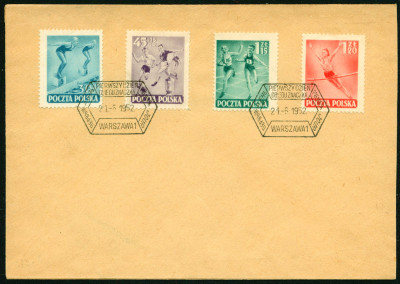 FDC 1952 S-040 Fi 612-15 Święto Kultury Fizycznej