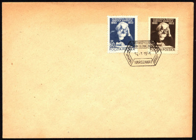 FDC 1953 S-064 Fi 657-658 70 rocznica śmierci Karola Marksa