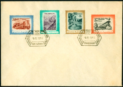 FDC 1953 S-076 Fi 689-692 Uzdrowiska i krajobrazy