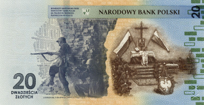 20 zł banknot 80 rocznica - Powstanie Warszawskie