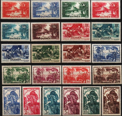 GWINEA FRANCUSKA 1938-kompletna seria.