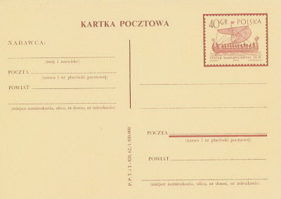 Cp 233 s.62.XII - Statek skandynawski z IX w