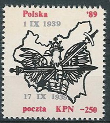 Solidarność (S074)- KPN 89 Polska 1.IX.1939 (biały)