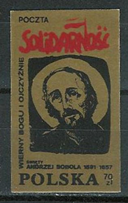 Solidarność (S745)- A.Bobola  (złoty-czarny)