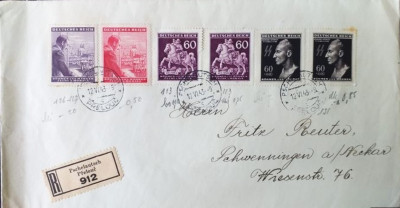 CZECHY i MORAWY 1943-HEYDRICH -koperta polecona.