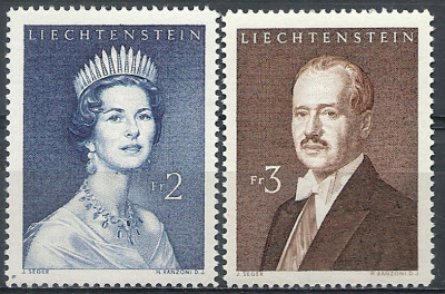 1960 r Liechtenstein Mi 406 - 407**