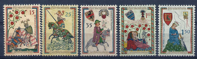 1961 r Liechtenstein Mi 410 - 414**