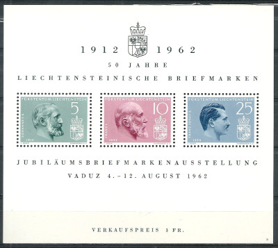 1962 r Liechtenstein  Blok 6**