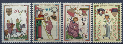 1962 r Liechtenstein  Mi 424 - 427**