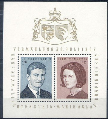 1967 r Liechtenstein  Blok 7**