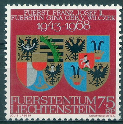 1968 r Liechtenstein  Mi 500**