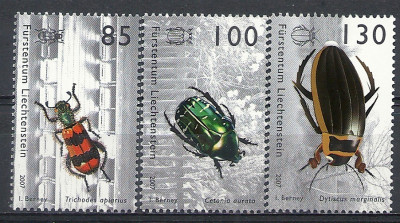 2007 r Liechtenstein Mi 1455  - 1457**