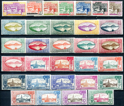 GWADELUPA 1928 -1938-KOMPLETNA  SERIA.