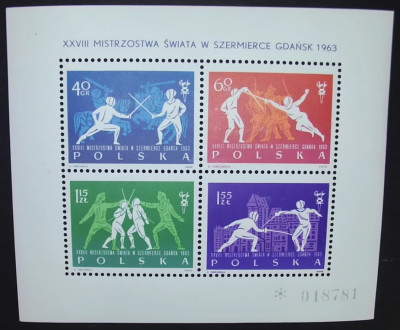 Polska 1963 Blok 38 **