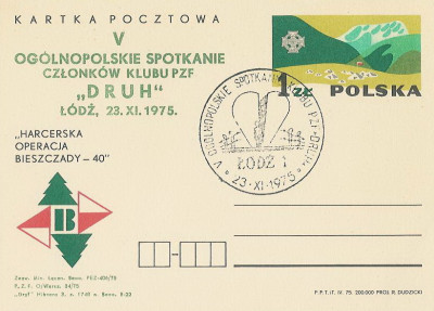 dodruk Cp 640 01 Ł&oacute;dź: Klub PZF Druh harcerstwo