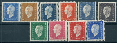 1945 r. Francja Mi 701 - 710**