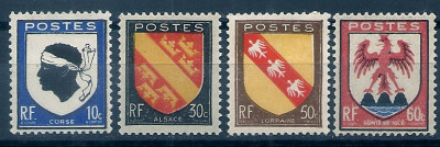1946 r. Francja Mi 743 - 746**