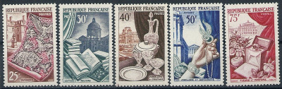 1954 r. Francja Mi 989 - 993**