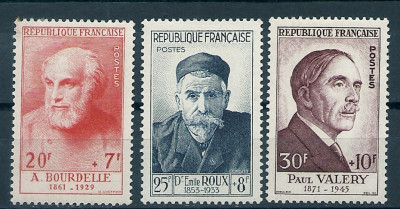 1954 r. Francja Mi 1011 - 1013*