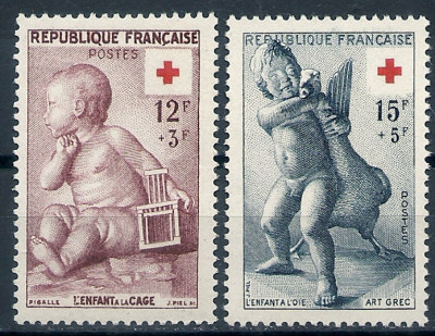 1955 r. Francja Mi 1069 - 1070**