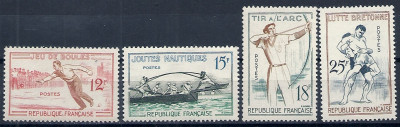 1958 r. Francja Mi 1190 - 1193**