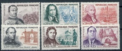 1961 r. Francja Mi 1342 - 1347**