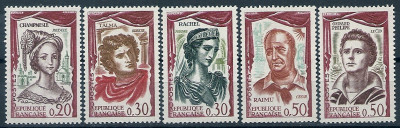 1961 r. Francja Mi 1348 - 1352**