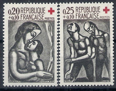 1961 r. Francja Mi 1369 - 1370**