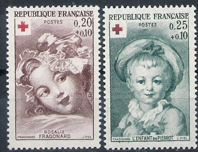 1962 r. Francja Mi 1411 - 1412**