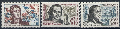 1963 r. Francja Mi 1432 - 1434**