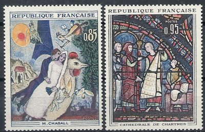 1963 r. Francja Mi 1445 - 1446**