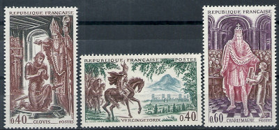1966 r. Francja Mi 1553 - 1555**