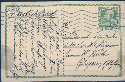 1908 r Austria Karta Pocztowa