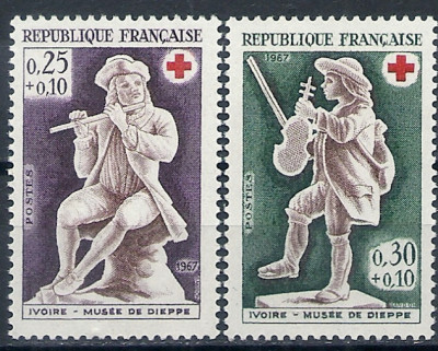 1967 r. Francja Mi 1600 - 1601**