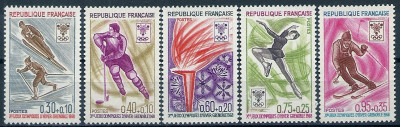 1967 r. Francja Mi 1603 - 1607**