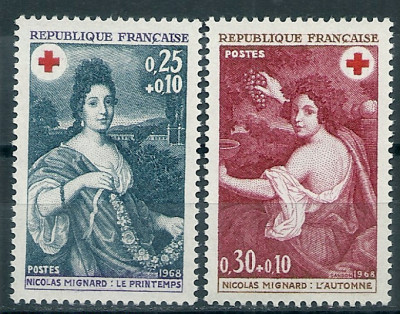 1968 r. Francja Mi 1640 - 1641**