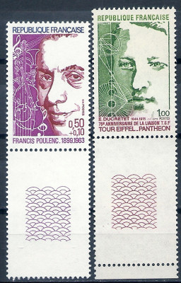 1973 r. Francja Mi 1842 - 1843**