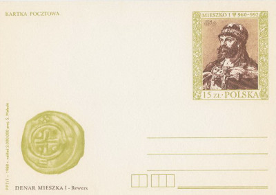 Cp 975 : Poczet kr&oacute;l&oacute;w polskich Mieszko I