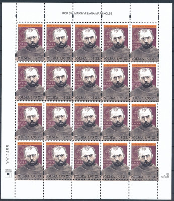 Fi 4378 Arkusik czysty** Rok Św. Maksymiliana Marii
